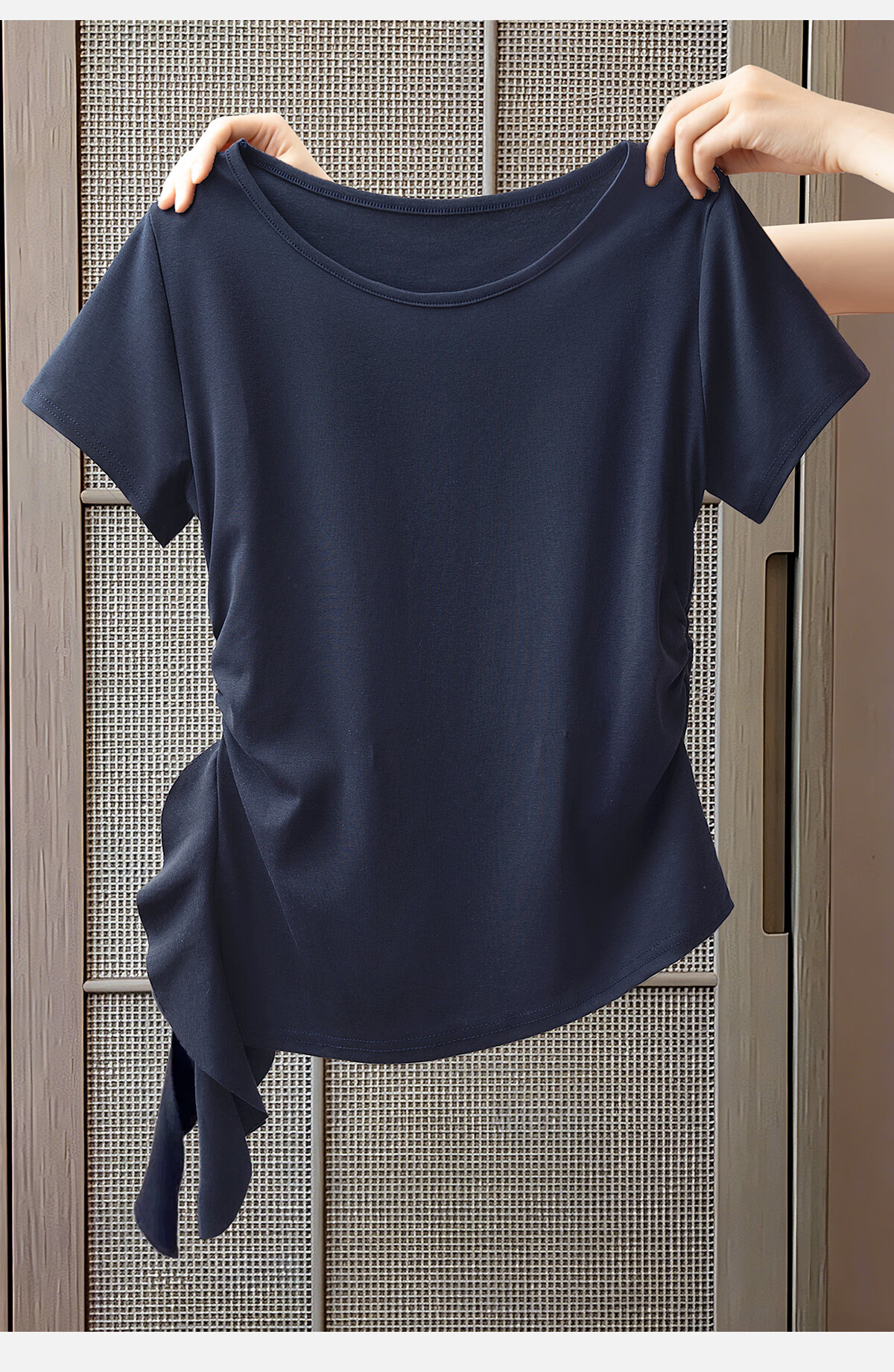 Cypress House Women's Crew Neck Short Sleeve T-Shirt 2026 Summer New Fashion Solid Color Slim Pullover Top 2