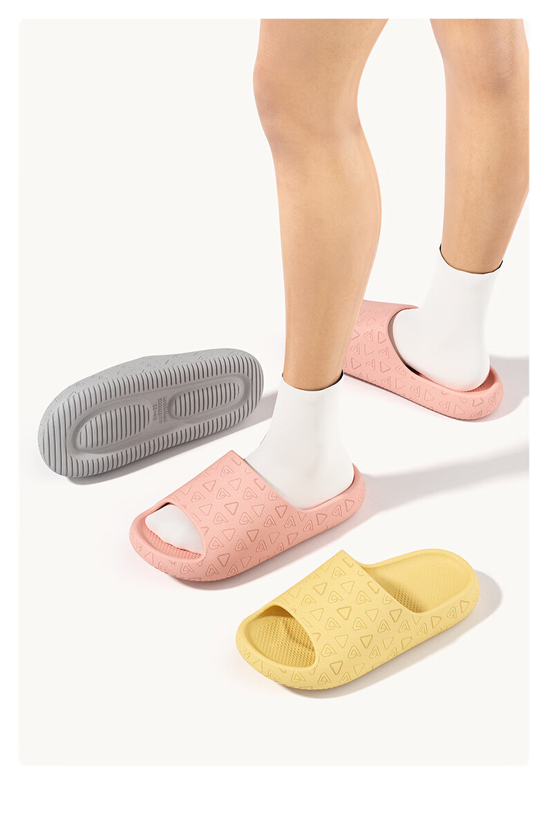 LANDF Men's Summer Home Slippers Bathroom Indoor Thick Sole Antibacterial Non-Slip Sandals Women's Pink Size 35-36 8