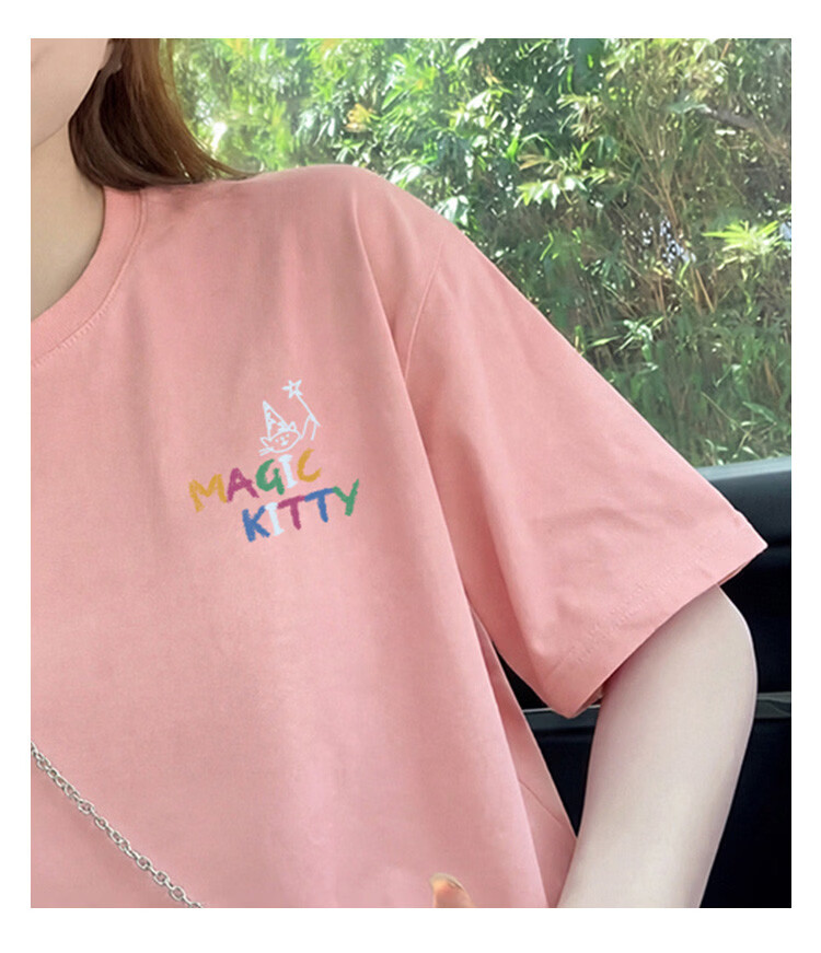 TonLion 2026 Summer Women's Cartoon Print Front and Back Short Sleeve T-Shirt Casual Versatile Fashion High-End Women's Tee 20