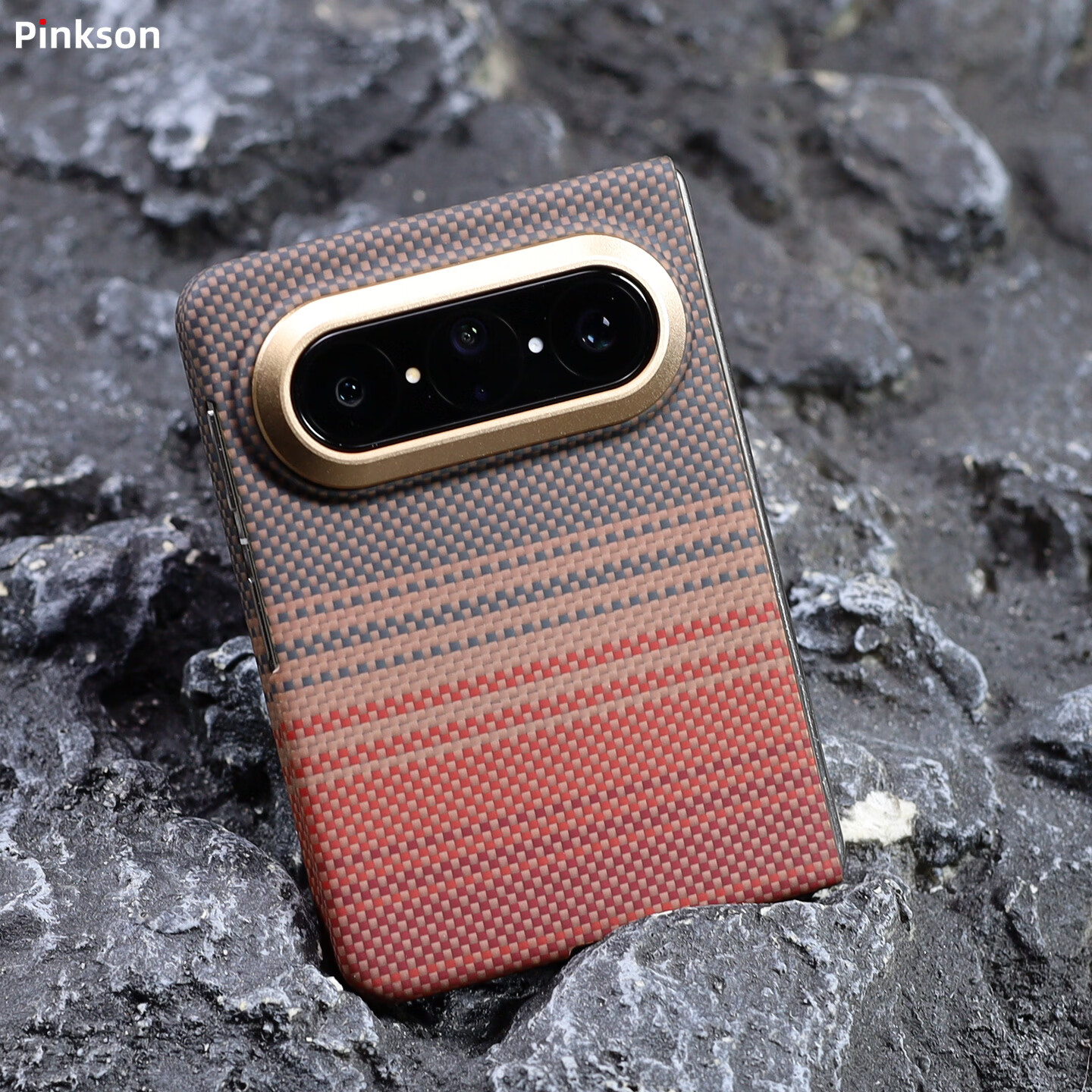 Pinkson Huawei Pura X Max Case Aurora Slim Non-Magnetic Kevlar Aramid Fiber Protective Cover Ultra-Thin Full Coverage Business Trendy Model 4