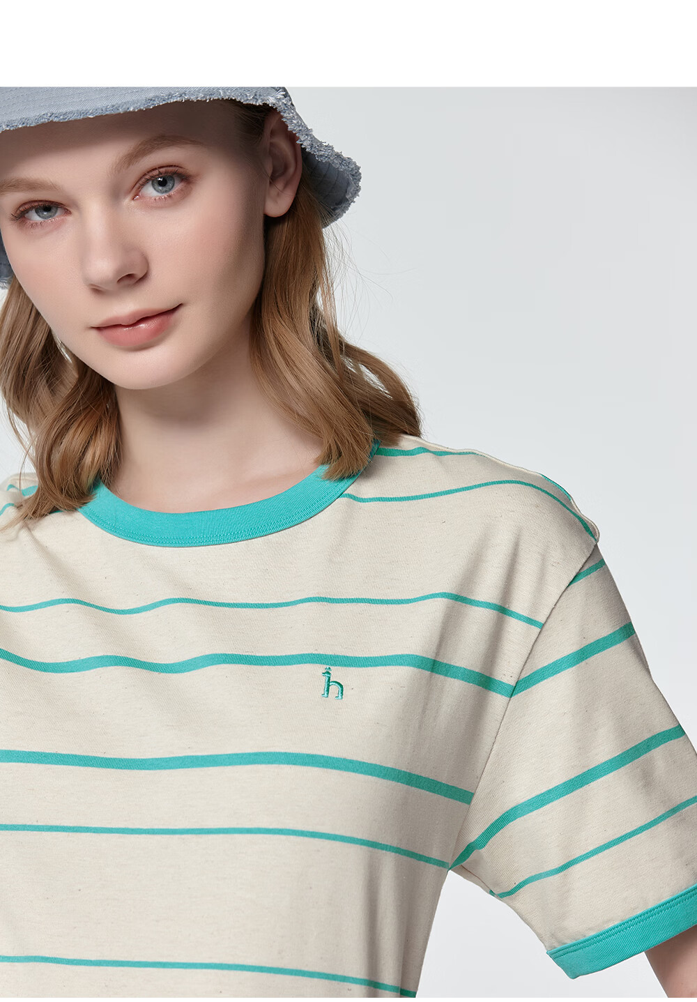 HAZZYS Women's Summer Striped Casual Loose T-Shirt ASTSE0CBE70 12