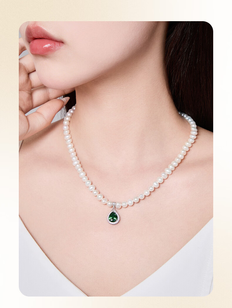 Yayi [Birthday Gift for Girlfriend Or Wife] Pearl Silver Necklace with Pendant, Elegant And Practical Women's Jewelry 9