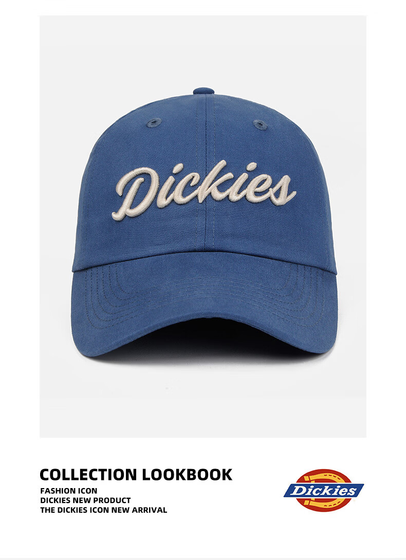 Dickies Casual Retro Baseball Cap Unisex Embroidered Letter New Duckbill Hat Yellow 8