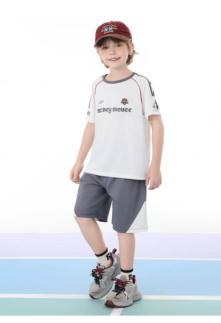 Disney Kids Summer Outfit 2026 New Outdoor Sports Casual Set Purple Tie-Dye Size 110 35