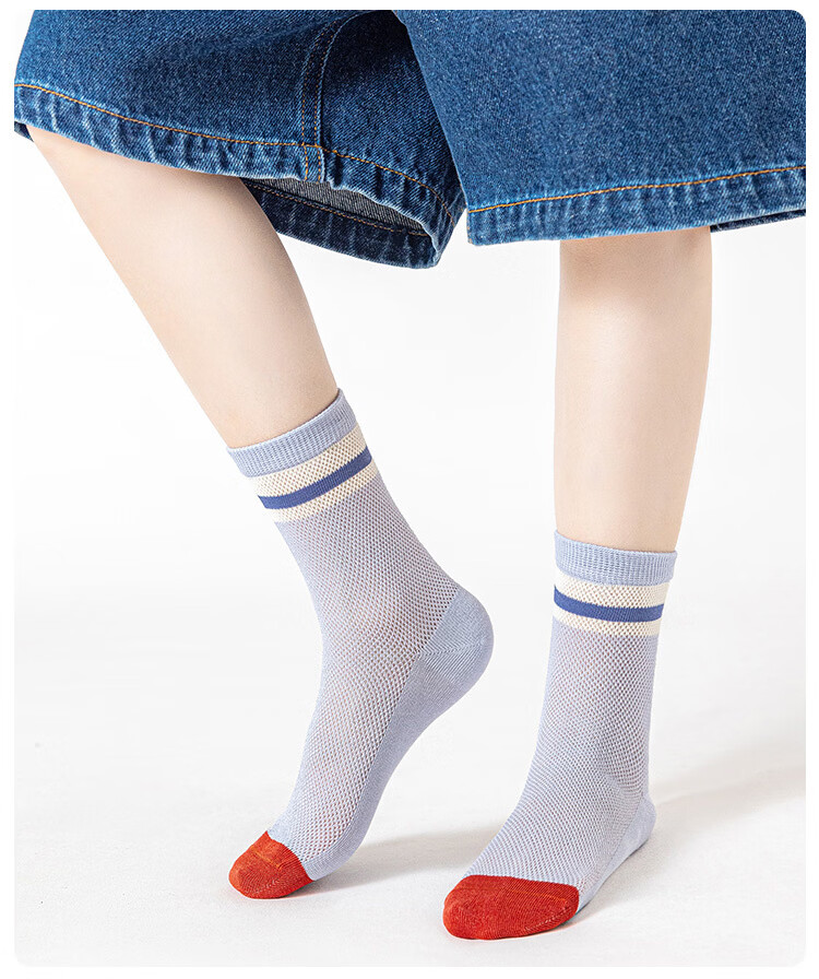 Little Pig Banner Class A Children's Socks Summer Thin Mesh Breathable Socks Boys Girls High Elastic Seamless Mid-calf Socks for Older Kids 5