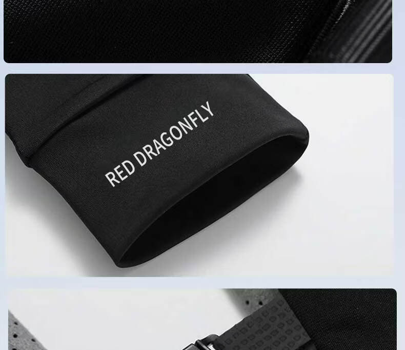 RED DRAGONFLY Men's Summer Thin UV Protection Fishing Driving Cycling Sunshade Fingerless Gloves for Women 16