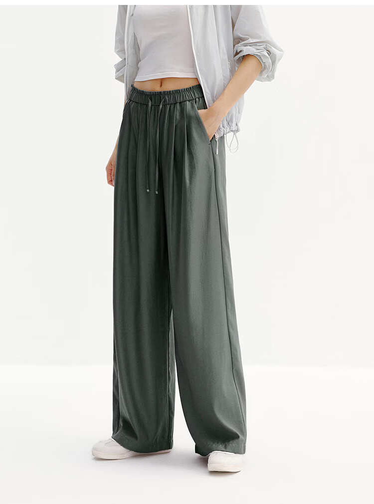 Semir Casual Pants Women Summer Pleated Loose Textured Wide-Leg Pants 2026 Milk Puff Pants 101326127018A 14