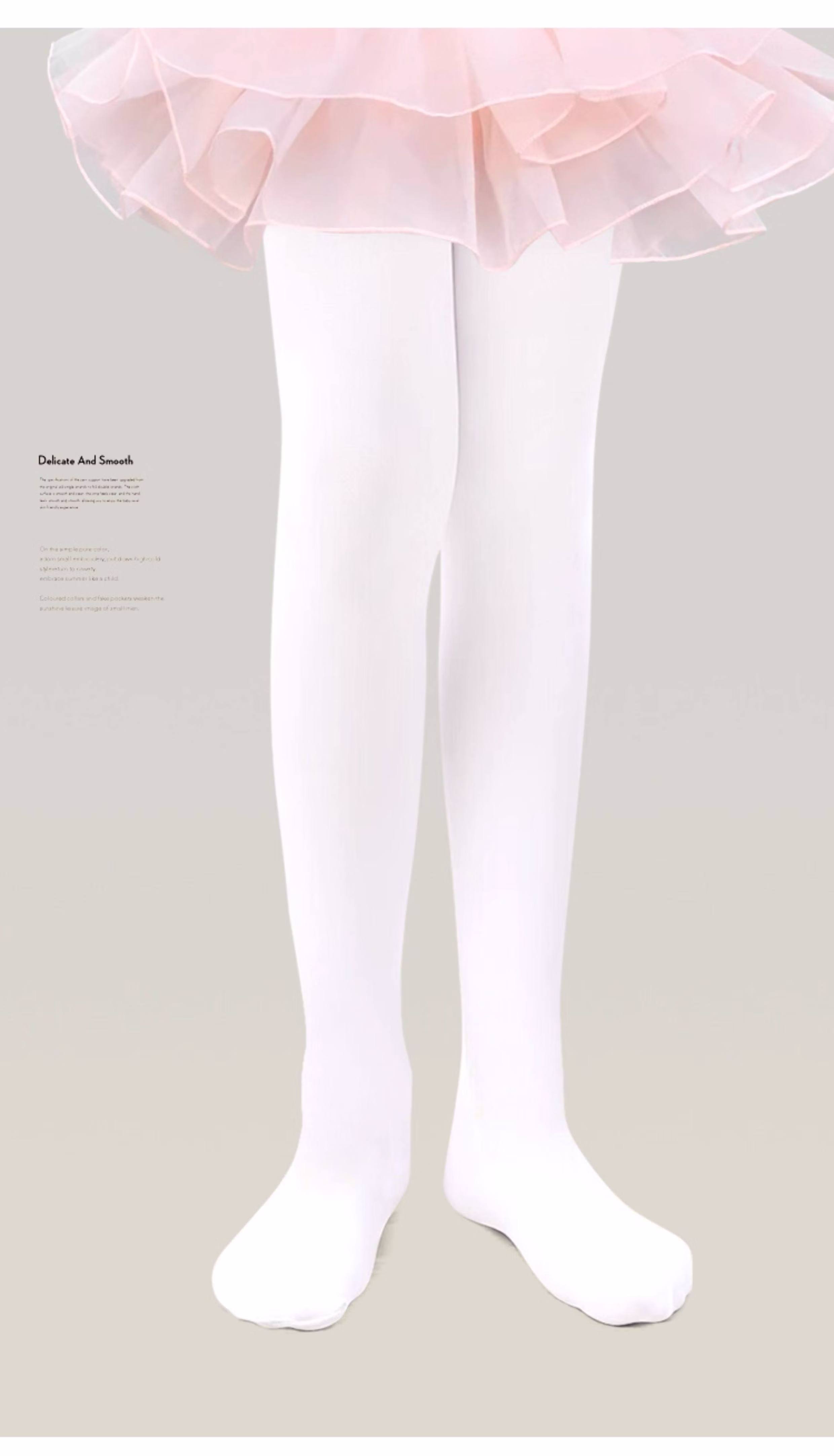 Zhiyouban Children's White Tights, Spring Autumn Summer Thin Style, Little Girl Dance Socks, Ballet Practice Stockings, Girls' Leggings 10