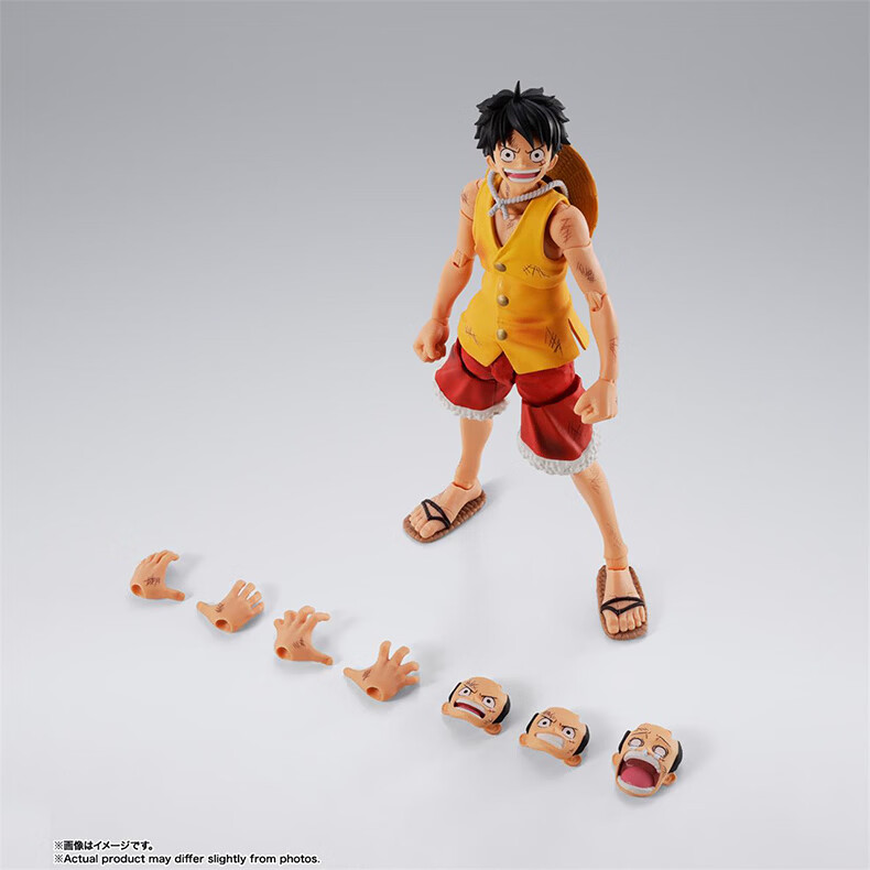 Bandai SHF Luffy One Piece Marineford Summit Battle Action Figure Anime Merchandise 6