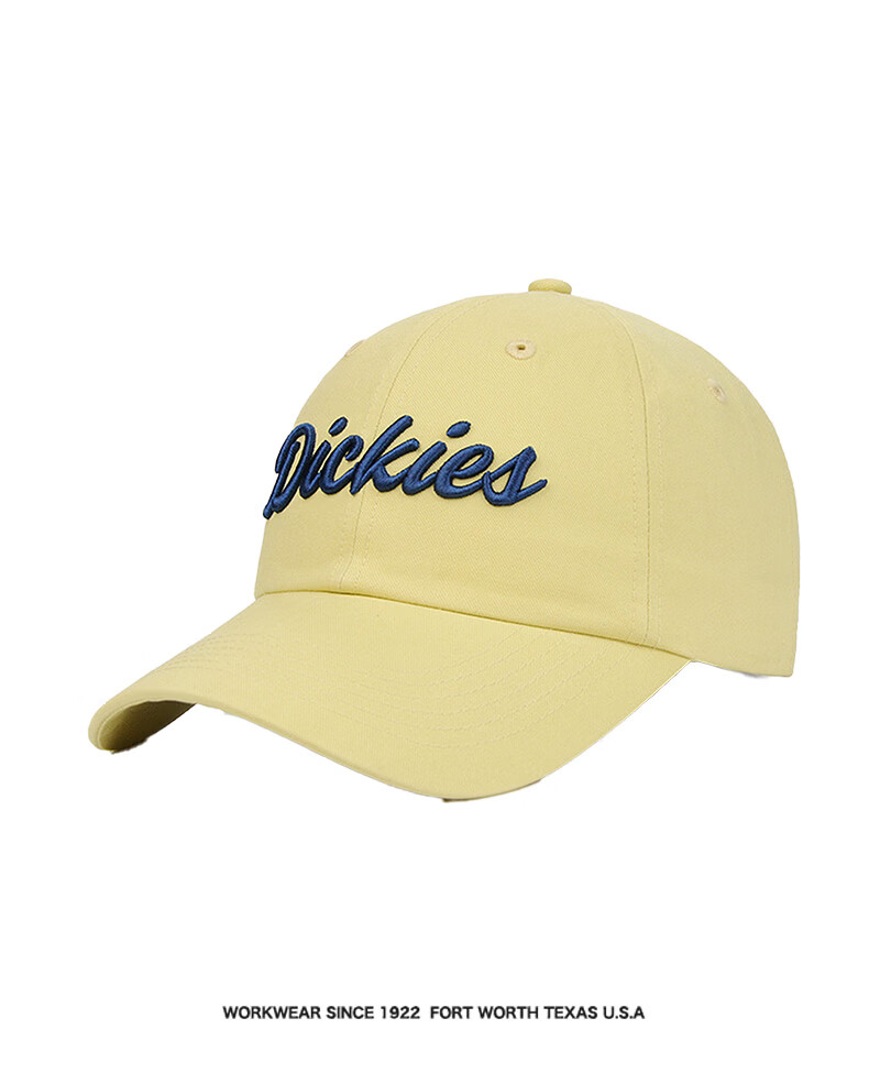 Dickies Casual Retro Baseball Cap Unisex Embroidered Letter New Duckbill Hat Yellow 18
