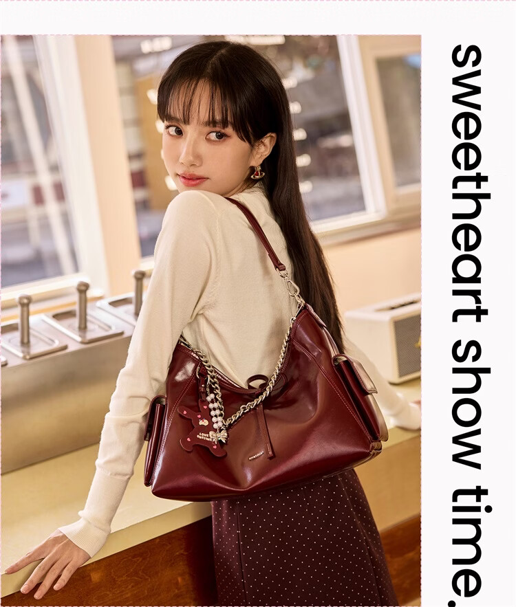 ONETIME Sweet Cool Time Ballet Bunny Hobo Bag New Sweet Cool Shoulder Crossbody Tote Bag Gift for Girlfriend Black 12