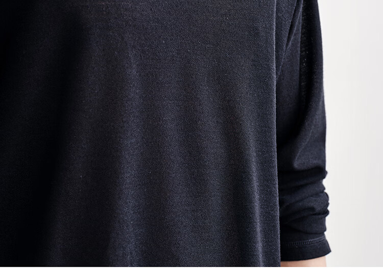 HAUT TON Fine Herringbone Texture Long Sleeve T-Shirt Men 2026 Spring Autumn New Base Layer Henley Collar Top 6002 18