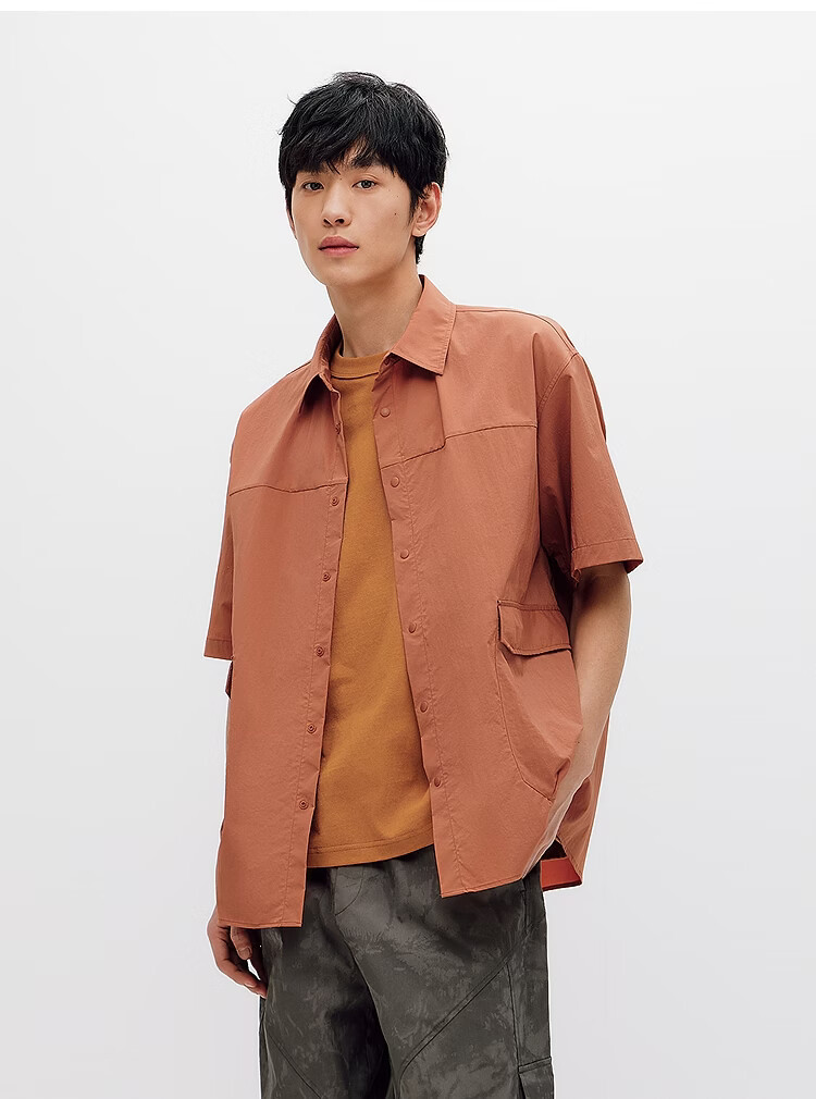 Semir Wang Anyu Marcus Collaboration Men's Short Sleeve Shirt 2026 Summer New UPF50 Sun Protection Top 33