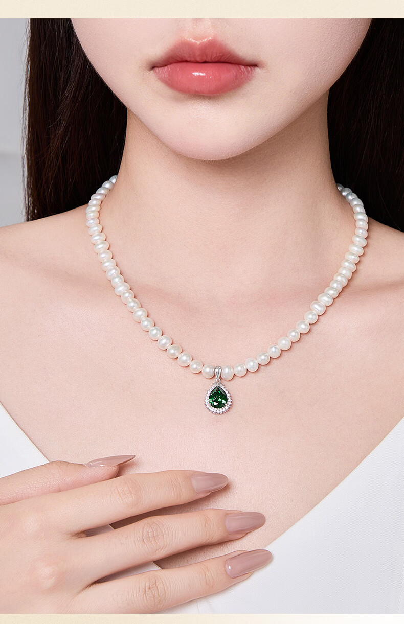 Yayi [Birthday Gift for Girlfriend Or Wife] Pearl Silver Necklace with Pendant, Elegant And Practical Women's Jewelry 8