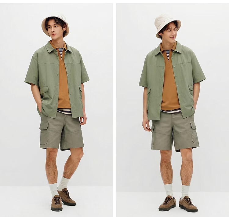 Semir Wang Anyu Marcus Collaboration Men's Short Sleeve Shirt 2026 Summer New UPF50 Sun Protection Top 32