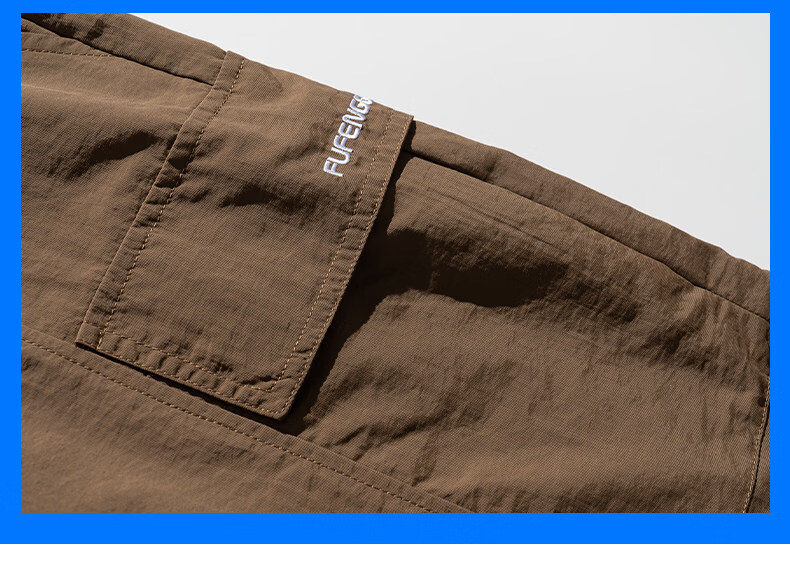 PLAYBOY Men's American Style Summer Thin Cargo Shorts 2026 New Ice Silk Quick-Dry Casual Mid-Length Pants 24