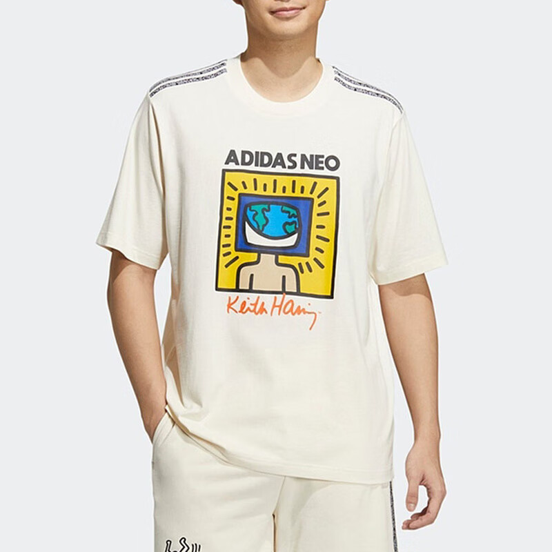 阿迪达斯(adidas)neo男女同款短袖运动服透气休闲圆领上衣t恤hd7266