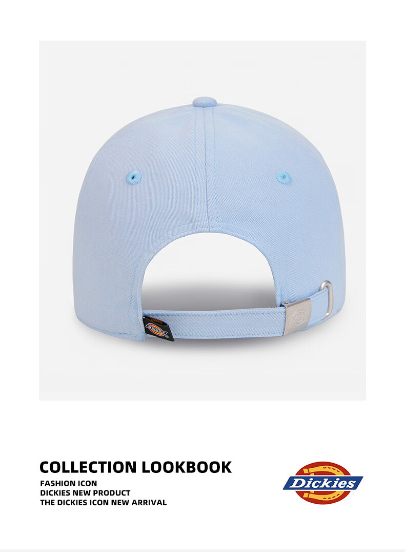 Dickies American Style Pure Cotton Baseball Cap Unisex Soft Top Duckbill Hat New Outdoor Sunshade Sun Protection Hat Gray Blue 10
