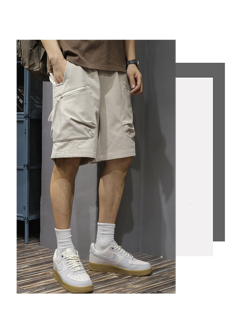 PLAYBOY Summer Lightweight Cooling Cargo Shorts Men New Ins Sports Casual Mid-Length Loose Trendy Brand 2026 Five-Point Shorts 8