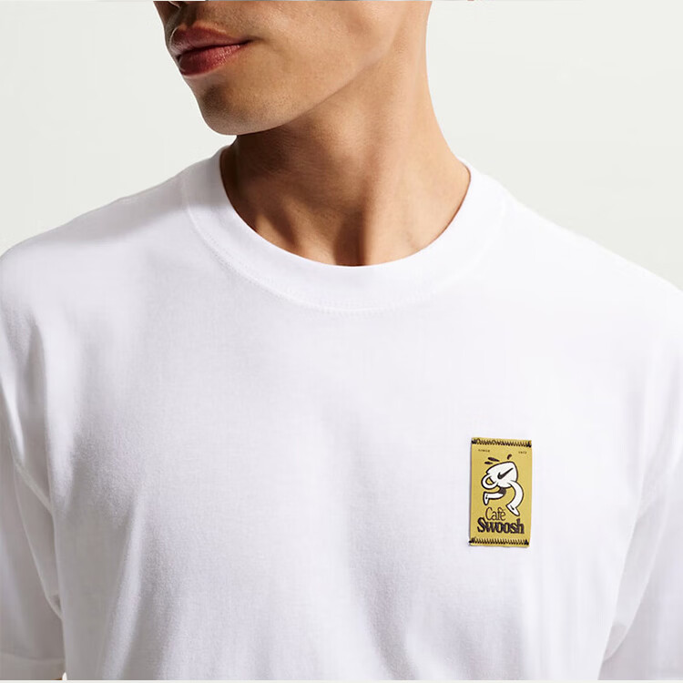 Nike Men's Sports T-Shirt Summer New Casual Cotton Loose Knit Short Sleeve IH1158-100 White XL 4