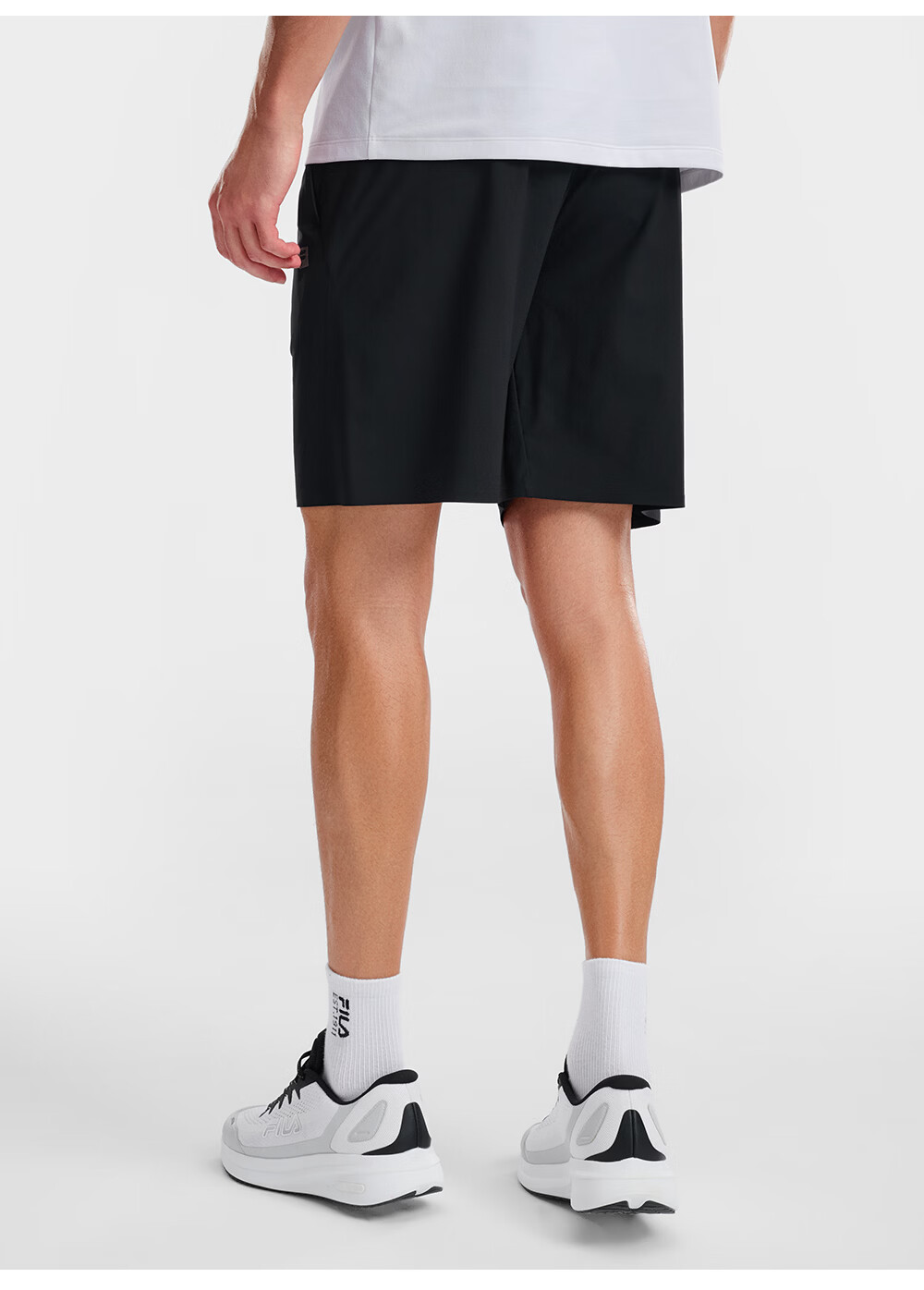 FILA Official Men's Knitted Shorts 2026 Summer New Fitness Sports Basic Sun Protection Knee-Length Pants 6