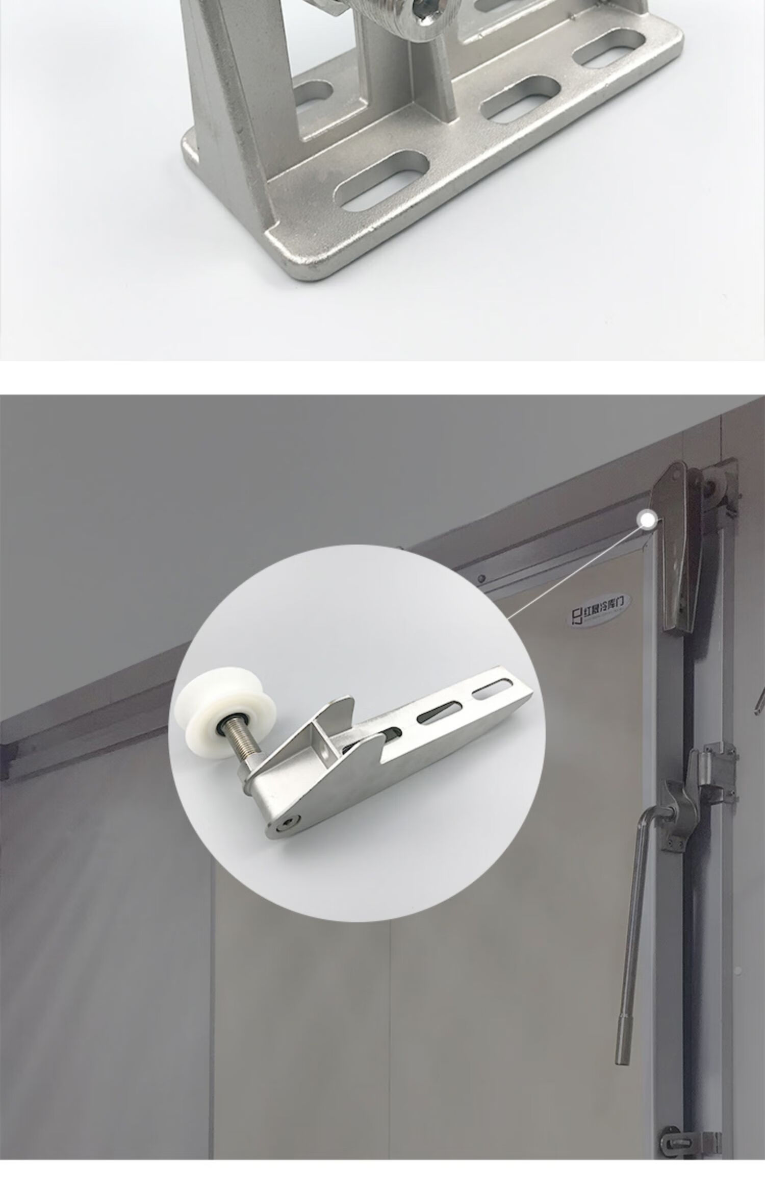 冷库平移门重型上导轮吊轮电动门导轨滑轮推拉门轨道滚轮移门配件