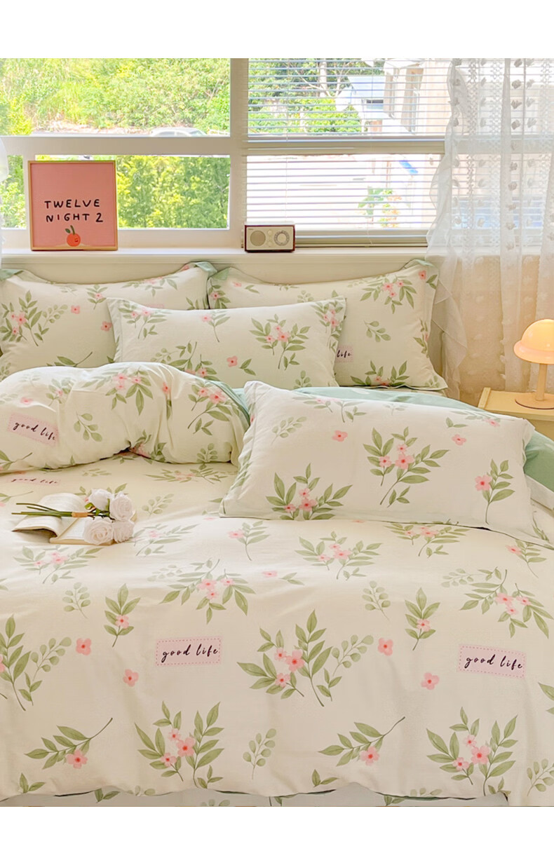 Hongdou 100% Pure Cotton Duvet Cover Single Piece Xinjiang Cotton Quilt Cover Double Home Use All Cotton Duvet Cover 200*230cm Anjixing 9