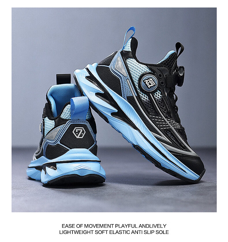 7-PE Boys' Shoes 2026 Spring New Youth Soft Sole Running Shoes Large Kids Waterproof Leather Sports Shoes 10