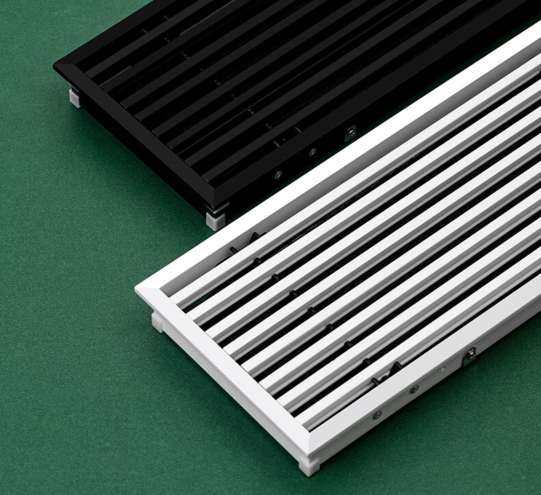 中央空调出风口加长abs隐形极窄边框内嵌极简线性百叶格栅定制超 abs