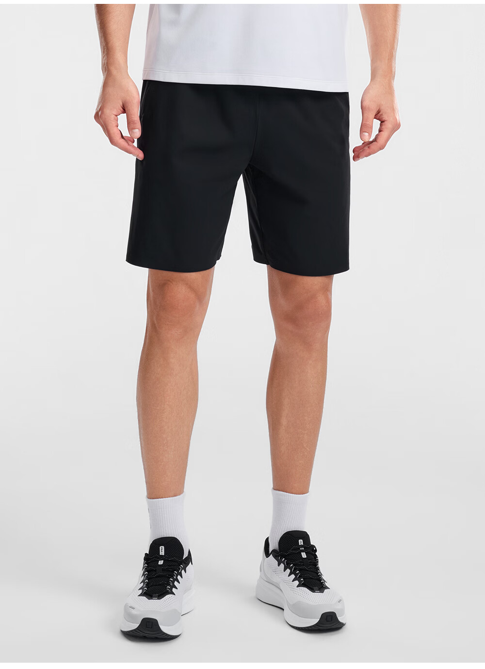 FILA Official Men's Knitted Shorts 2026 Summer New Fitness Sports Basic Sun Protection Knee-Length Pants 5