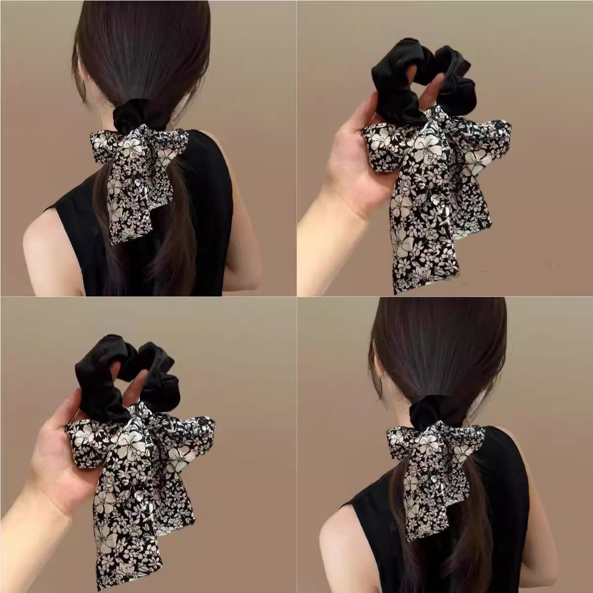 Idair Ribbon Hair Tie Simple Elegant Bow Hairband Girls Ponytail Holder Birthday Gift 1