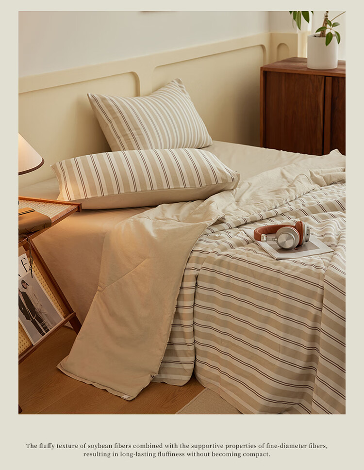Dohia Summer Cooling Quilt, Class A 50% Soy Fiber Air Conditioning Quilt, Washable Summer Blanket, 203*229cm 12