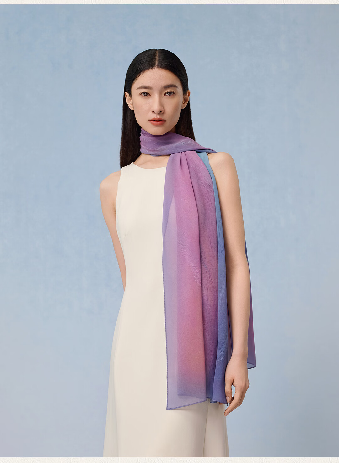 Shanghai Story 100% Mulberry Silk Summer New Arrival Silk Scarf Breathable Shawl Gift Box Birthday Gift for Mom and Girlfriend 6