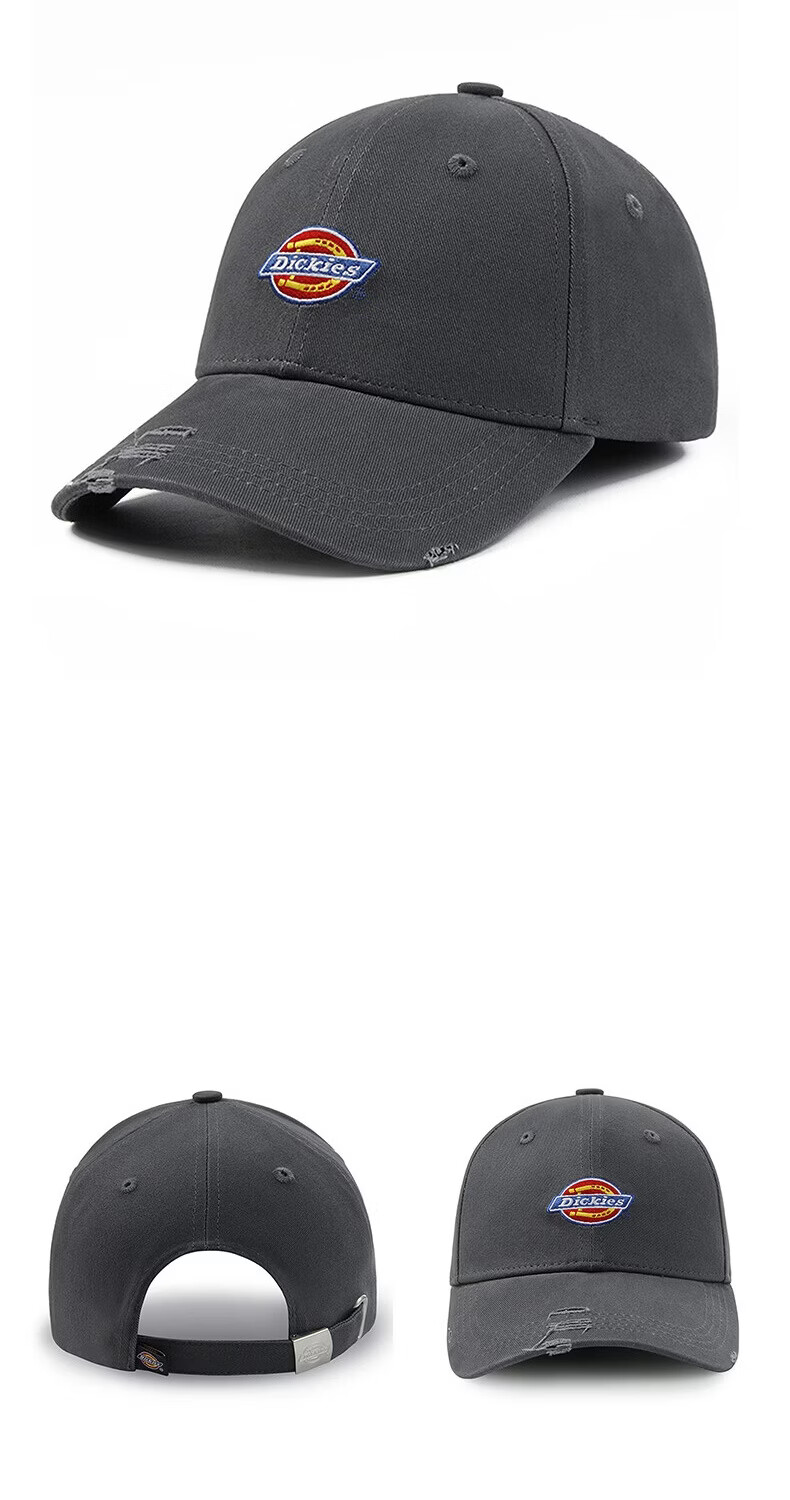 Dickies Hard Top Embroidered Baseball Cap Unisex Adjustable Sunshade Sports Casual Hat Black 13