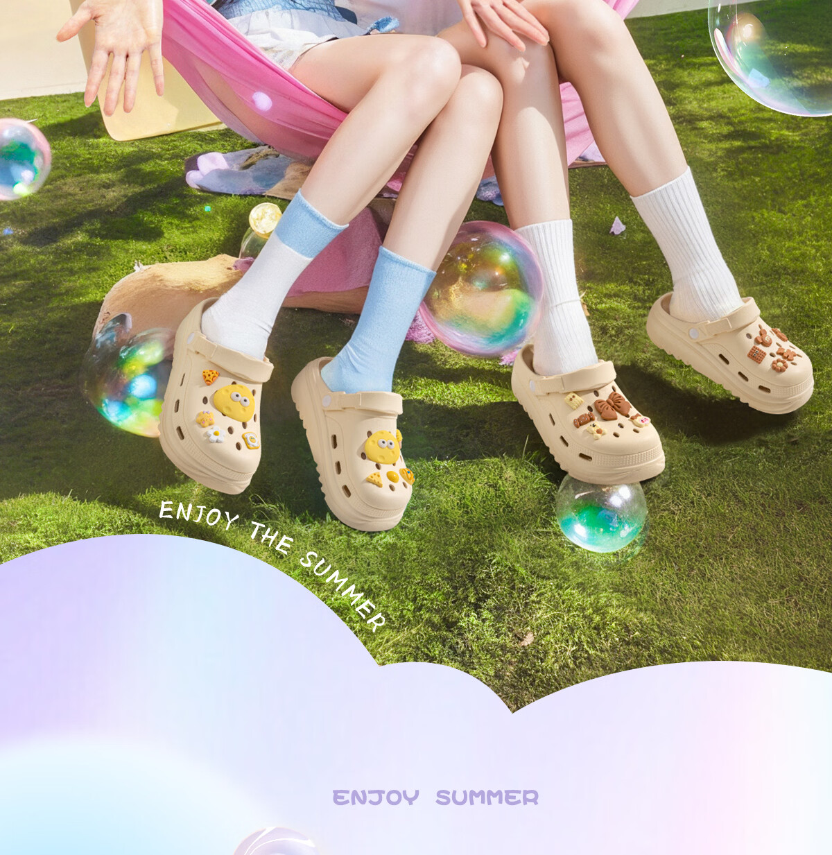 Runrou Women's Summer 2026 New Thick Sole Height Increasing Outdoor Beach Shoes Non-Slip Soft Sole Closed-Toe Sandals 2
