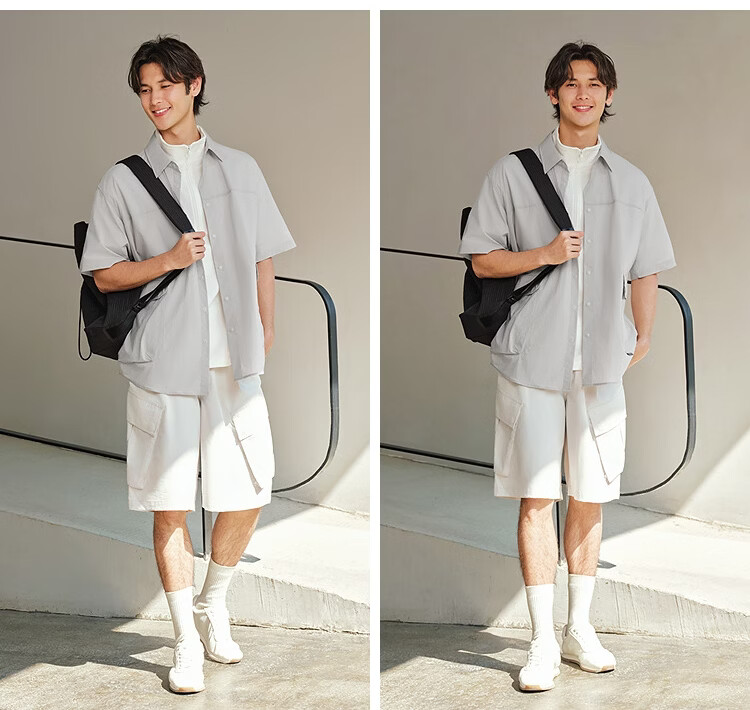 Semir Wang Anyu Marcus Collaboration Men's Short Sleeve Shirt 2026 Summer New UPF50 Sun Protection Top 29