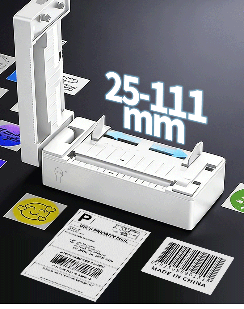 Rongda RP425 Barcode Label Thermal Printer for Express Delivery, Zhongyuan Shentong Cainiao Station Shipping Labels, Adhesive Stickers for Takeout, Restaurant, Mall, Supermarket, Clothing Cashier Rece 8