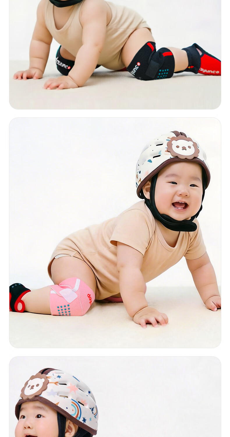Kangshu Baby Crawling Knee Pads Children's Protective Knee Covers Toddler Walking Fall Prevention Infant Knee Leg Guards Full Set 10