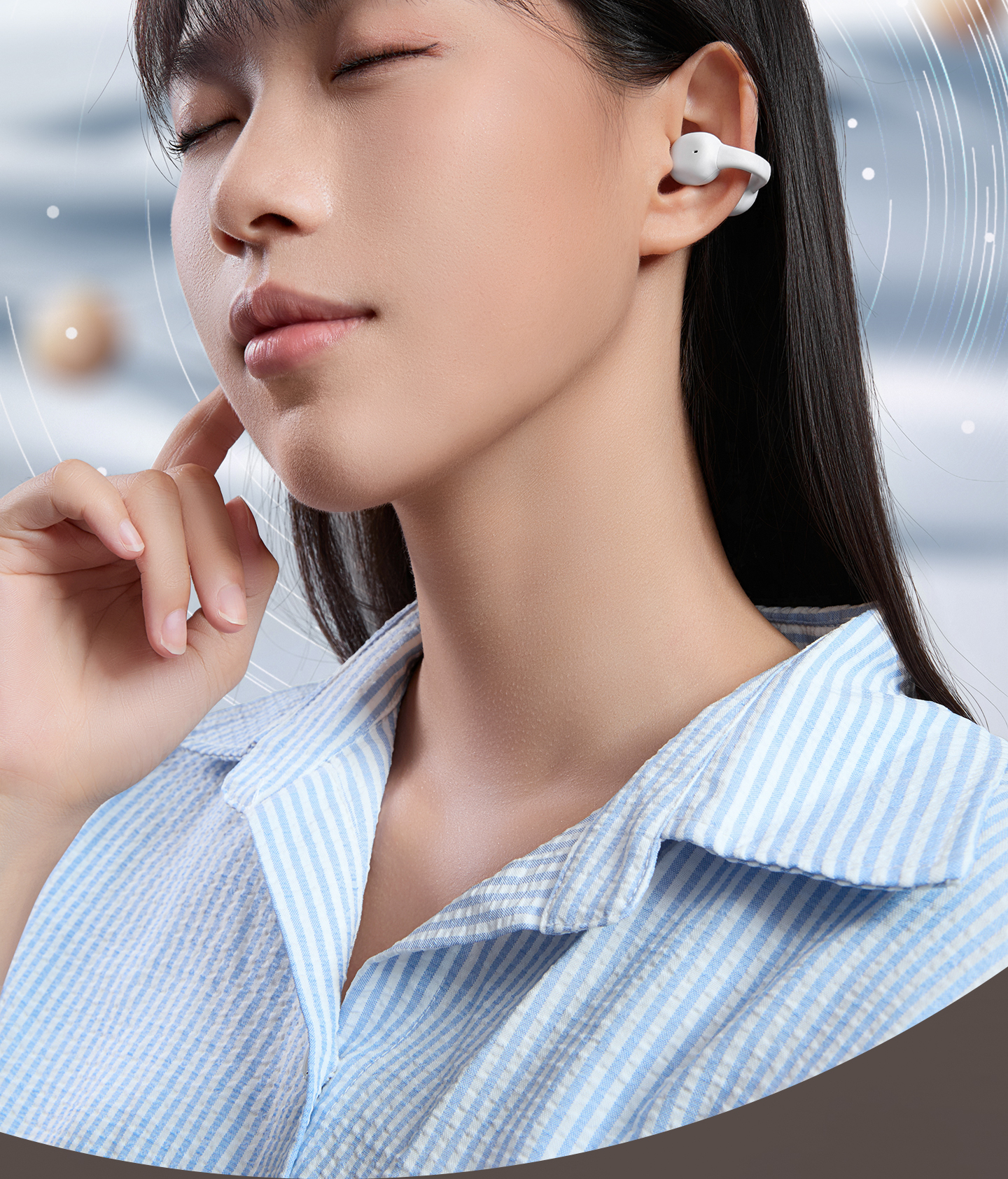 HP [2026 Latest Model | Berlin Sound] Bluetooth Clip-On Sports Wireless Call Noise-Cancelling Bone Conduction Headphones for Running with Long Battery Life and Comfortable Non-In-Ear Design 18