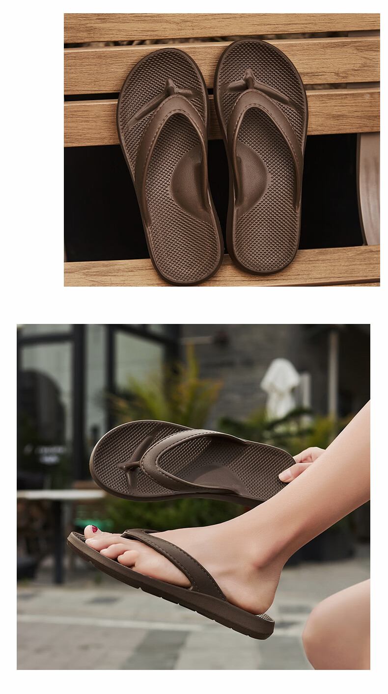CARTELO Men's Summer Breathable Flip Flops New Toe Post Sandals Outdoor Beach Slippers JF09 Black Size 38-39 8