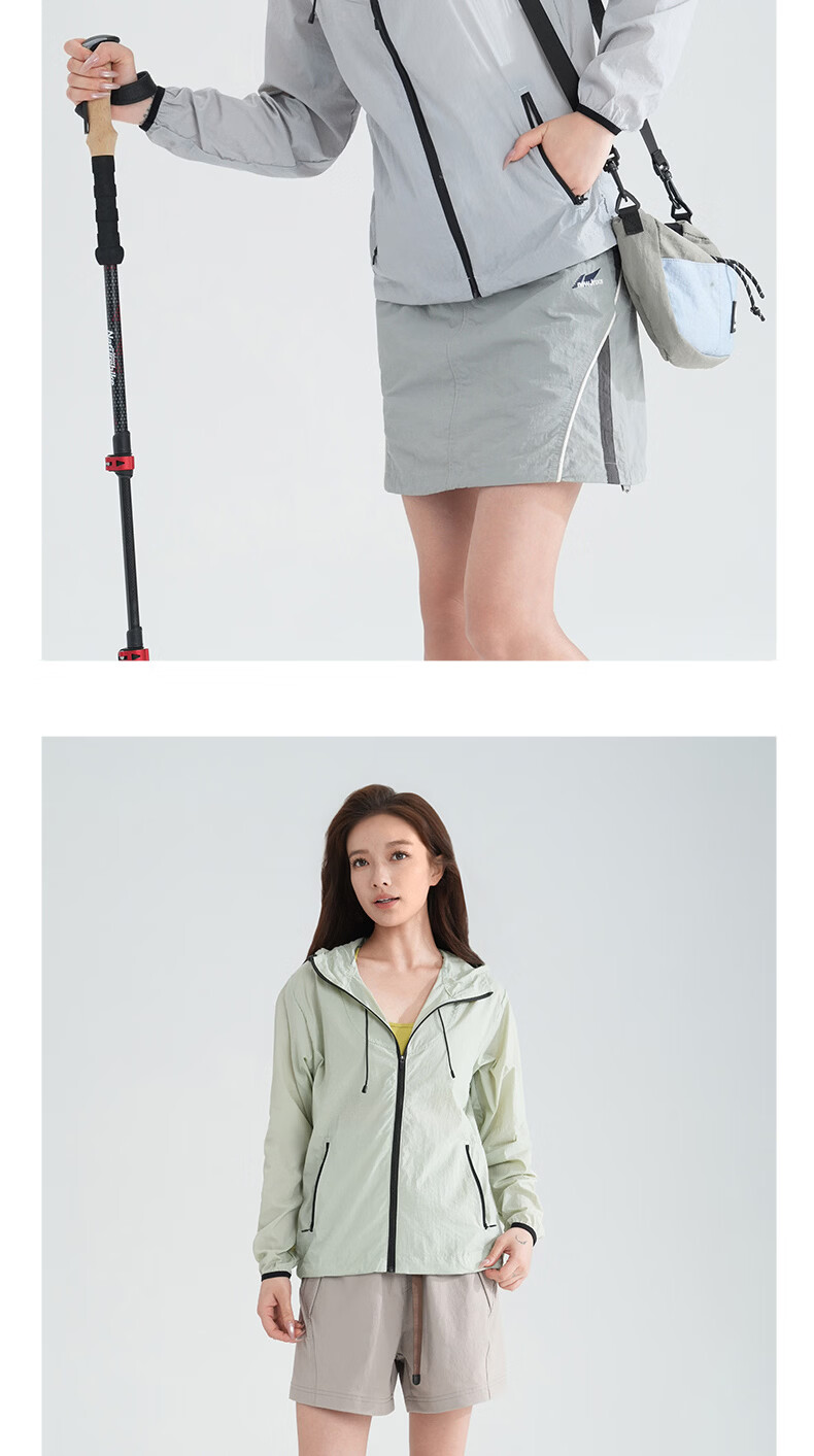 LangSha Women's Summer Ice Silk Cooling Sunscreen UV Protection Ultra-Light Breathable Quick-Dry Outdoor Cycling Skin Jacket 13