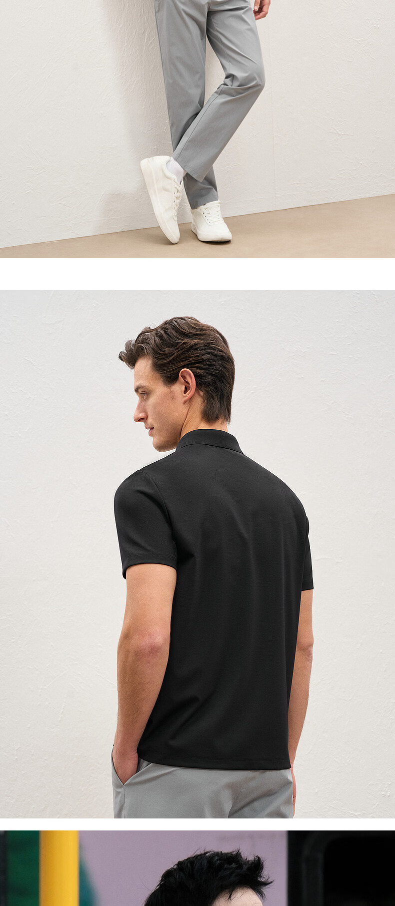 EMZ Ordos Men's Short Sleeve Polo Shirt Quick-Dry Breathable Cool Skin-Friendly Business Casual Commuter T-Shirt 11