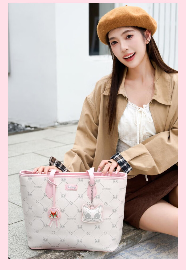 Disney Zootopia Collaboration Luxury Women's Shoulder Bag Large Capacity Tote Birthday Gift for Girls 7