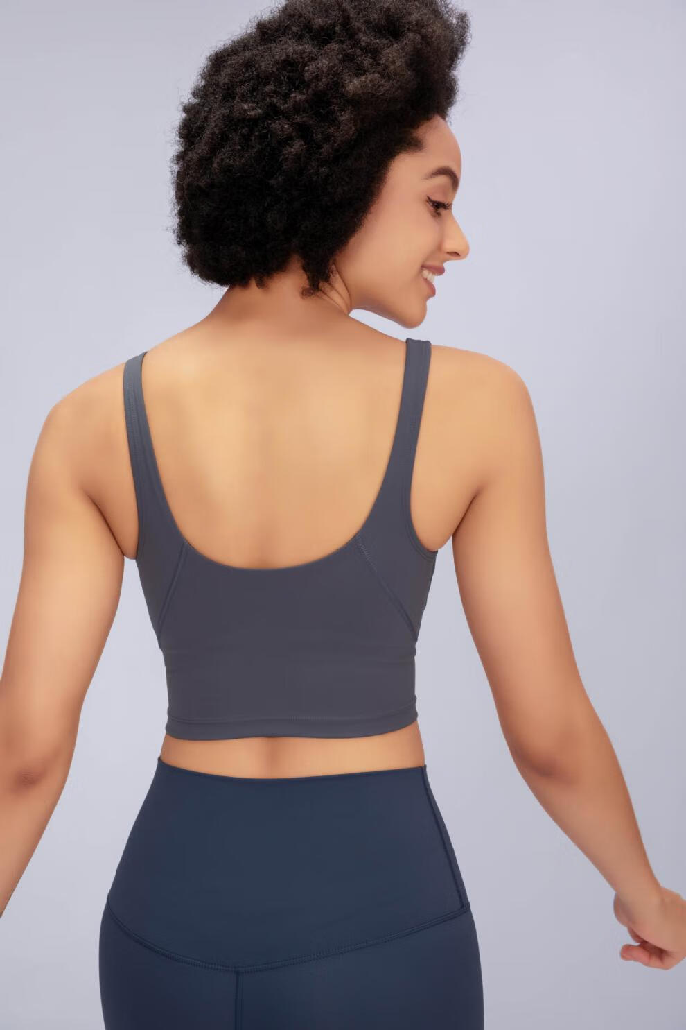 亲肤好品质2021夏季亲肤裸感运动瑜伽背心女u型美背运动文胸健身服