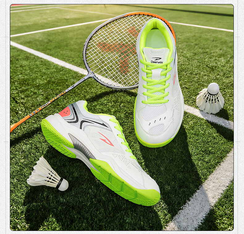 Dareway Unisex Badminton Shoes Shock Absorption Comfortable Stable Support Breathable Competition Training Sports Shoes White Lake Blue Size 45 13