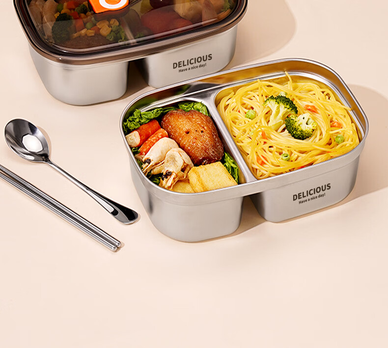 Ymer 316L Stainless Steel Insulated Lunch Box Microwave Safe Office Canteen Compartment Bento Box 8