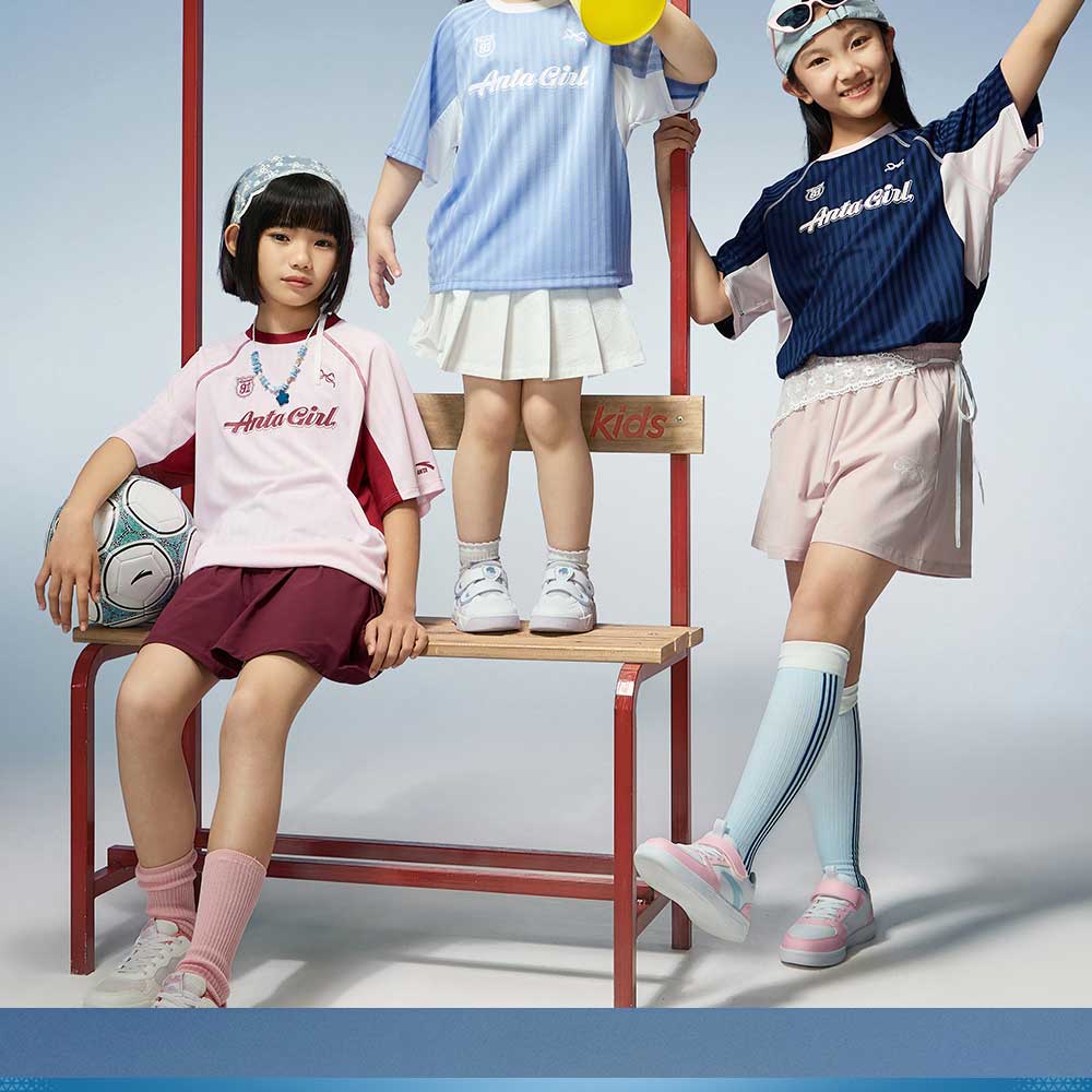 Anta Kids Girls Short Sleeve 2026 Summer Comfortable Skin-friendly Outdoor Quick-dry T-shirt TA62626103 7