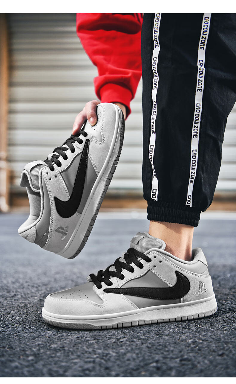 男鞋低帮dunk空军一号男激光蓝情侣板鞋女 蓝色 aj低帮闪电蓝倒勾 40