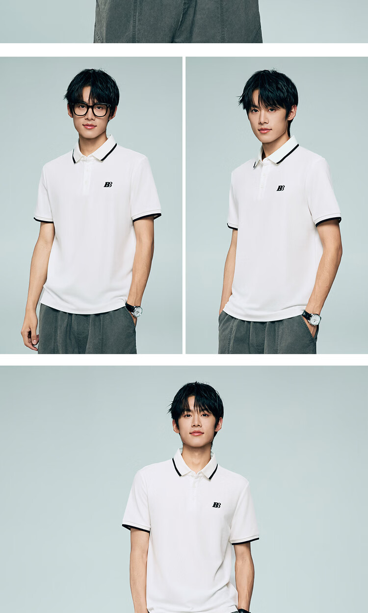 Giordano 2026 Summer High-Tech Cooling Sun Protection Embroidered Color-Block Collar Short Sleeve Polo Shirt Men 13016219 19