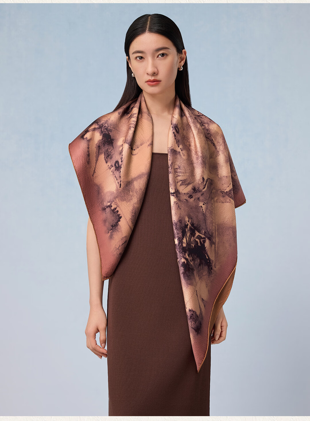 Shanghai Story 100% Mulberry Silk Pearl Satin Women's Scarf Square Scarf Gift Box for Mom and Girlfriend 9
